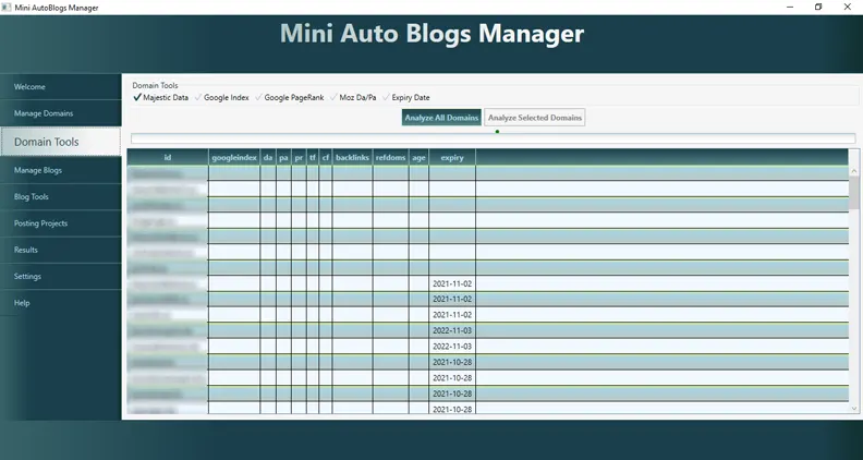 Auto Blogs Manager screenshot